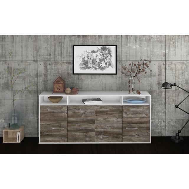 Sideboard Leisy LoftDesigns Farbe (Korpus/Front): Treibholz/Weiß on Productcaster.