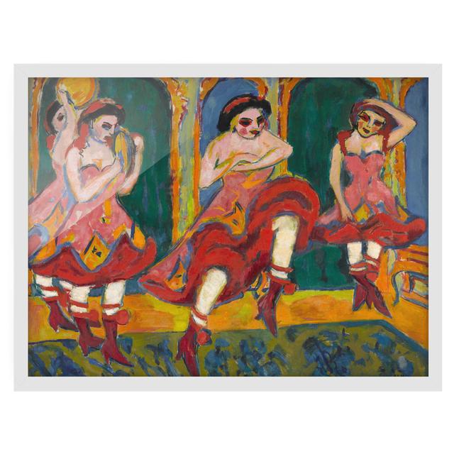 Czardastänzerinnen by Ernst Ludwig Kirchner - Picture Frame Painting Rosalind Wheeler Size: 40cm H x 55cm W x 2cm D, Frame Option: White Framed on Productcaster.