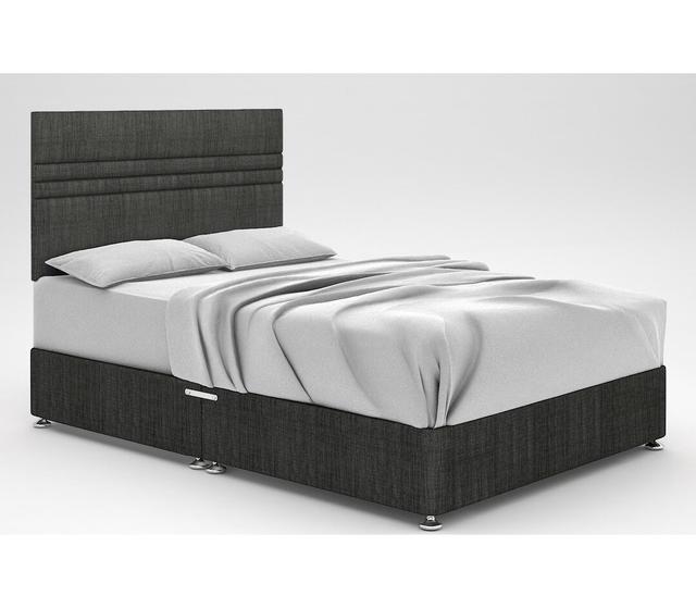 Ostara Divan Bed Base 17 Stories Colour: Charcoal, Size: Single (3'), Storage Type: No Storage on Productcaster.