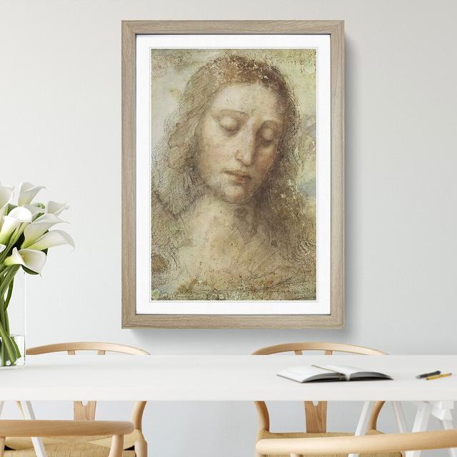 Head of Christ by Leonardo Da Vinci - Picture Frame Painting East Urban Home Frame Option: Oak Framed, Size: 65cm H x 48cm W x 2cm D on Productcaster.