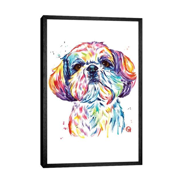 Kiki The Shih Tzu by Lisa Whitehouse - Print on Canvas 17 Stories Size: 66.04cm H x 45.72cm W x 3.81cm D, Format: Black Framed Canvas on Productcaster.