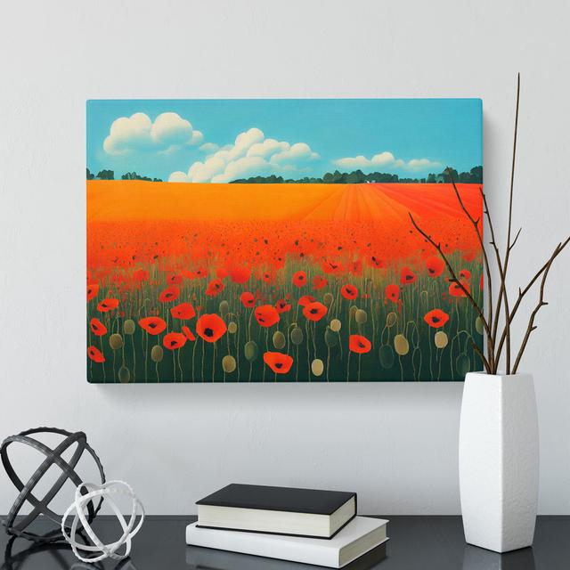 Stellar Poppy Field Flowers - Wrapped Canvas Graphic Art ClassicLiving on Productcaster.