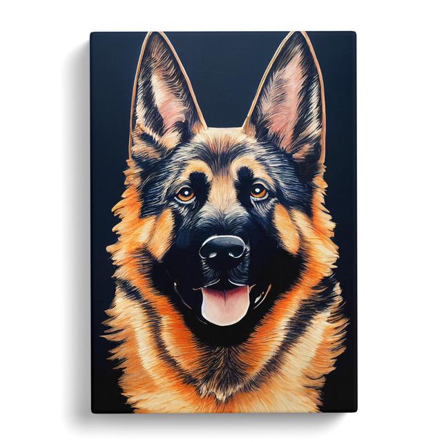 German Shepherd Portrait Vol.2 - Wrapped Canvas Graphic Art Marlow Home Co. Size: 76cm H x 50cm W x 3cm D on Productcaster.