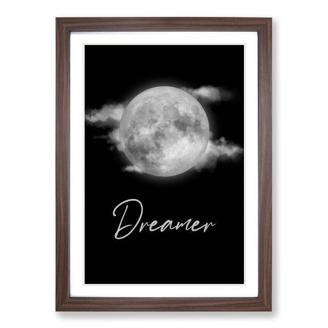 Dreamer V2 - Picture Frame Graphic Art East Urban Home Size: 90cm H x 65cm W x 2cm D, Frame Option: Walnut on Productcaster.