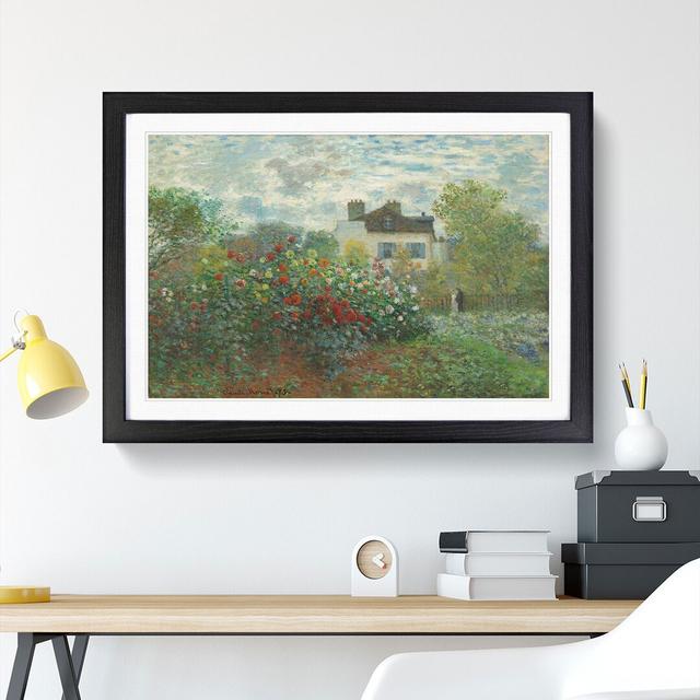 Artists Garden in Argenteuil by Claude Monet - Picture Frame Painting East Urban Home Frame Option: Black, Size: 65cm H x 90cm W x 2cm D on Productcaster.