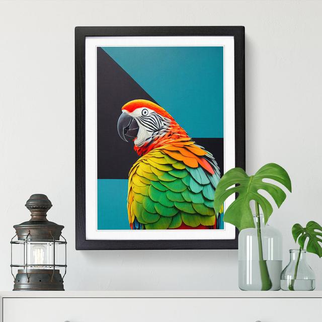 Parrot Portrait Vol.2 - Single Picture Frame Graphic Art Bay Isle Home Frame Option: Walnut, Size: 64cm H x 46cm W x 2cm D on Productcaster.