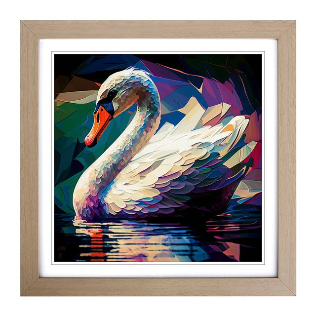 Swan Fauvism - Print Marlow Home Co. Format: Oak on Productcaster.