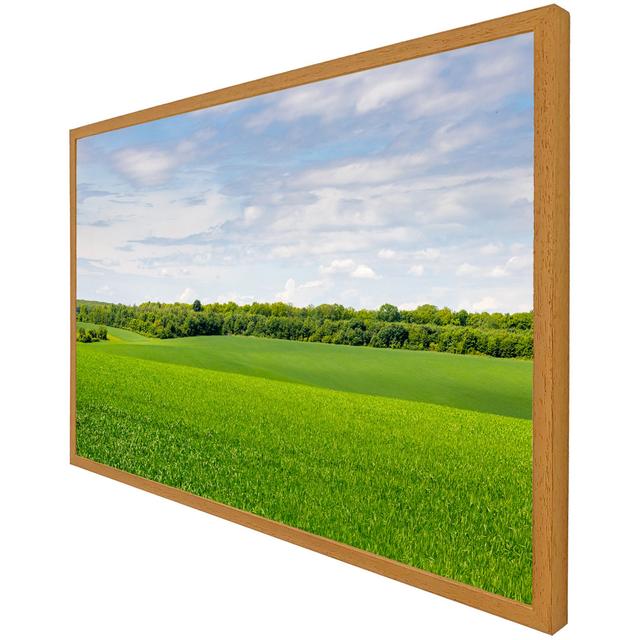 Opie Summer Landscape With Hilly Green Field And Forest In The Distance - Single Picture Frame Art Prints Latitude Run Size: 51cm H x 76cm W x 4cm D, on Productcaster.