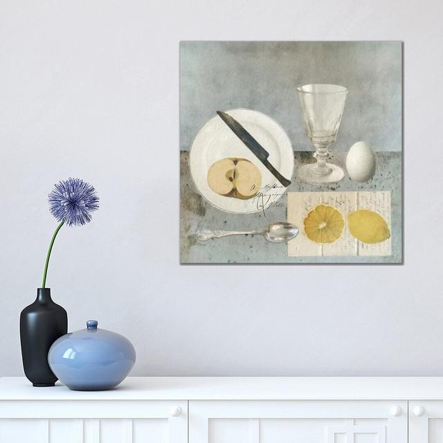 Still Life with Lemon by Sarah Jarrett - Painting Print on Canvas Latitude Run Format: Wrapped Canvas, Size: 45.72cm H x 45.72cm W x 1.91cm D on Productcaster.