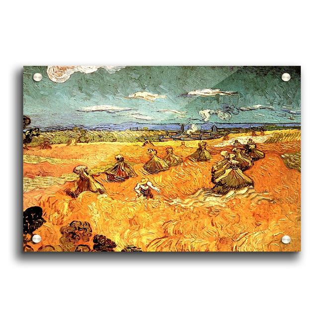 Wheat Stacks with Reaper by Vincent Van Gogh - Unframed Painting Print on Paper East Urban Home Format: Acrylic, Size: 59.4cm H x 84.1cm W on Productcaster.