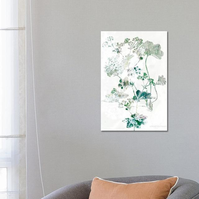 Geranium Botanical by Bluebird Barn - Wrapped Canvas Painting Rosalind Wheeler Size: 66.04cm H x 45.72cm W x 3.81cm D on Productcaster.