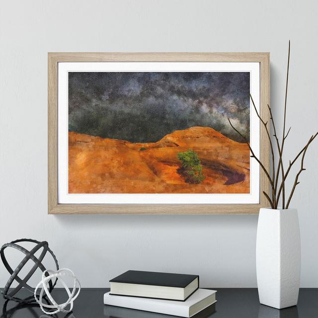 Canyon Stars - Picture Frame Painting East Urban Home Frame Option: Oak Framed, Size: 36cm H x 48cm W x 2cm D on Productcaster.