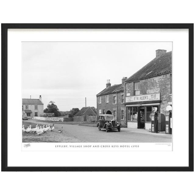 'Eppleby, Village Shop and Cross Keys Hotel C1955' - Picture Frame Photograph Print on Paper The Francis Frith Collection Size: 28cm H x 36cm W x 2.3c on Productcaster.