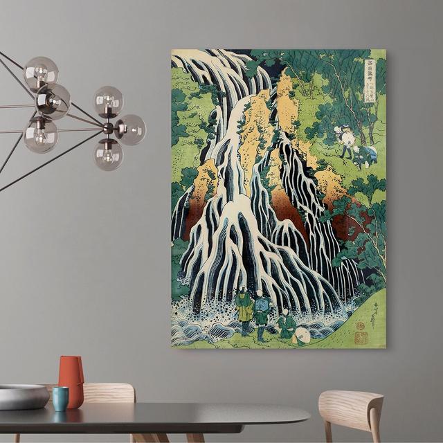 Kirifuki-No-Taki Waterfall by Katsushika Hokusai - Wrapped Canvas Print Bloomsbury Market Size: 80cm H x 60cm W x 4cm D on Productcaster.