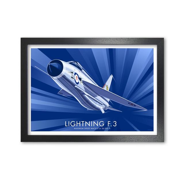 'Lightning' Graphict Art East Urban Home Size: 42 cm H x 59.4 cm W x 5 cm D, Frame Options: Black on Productcaster.