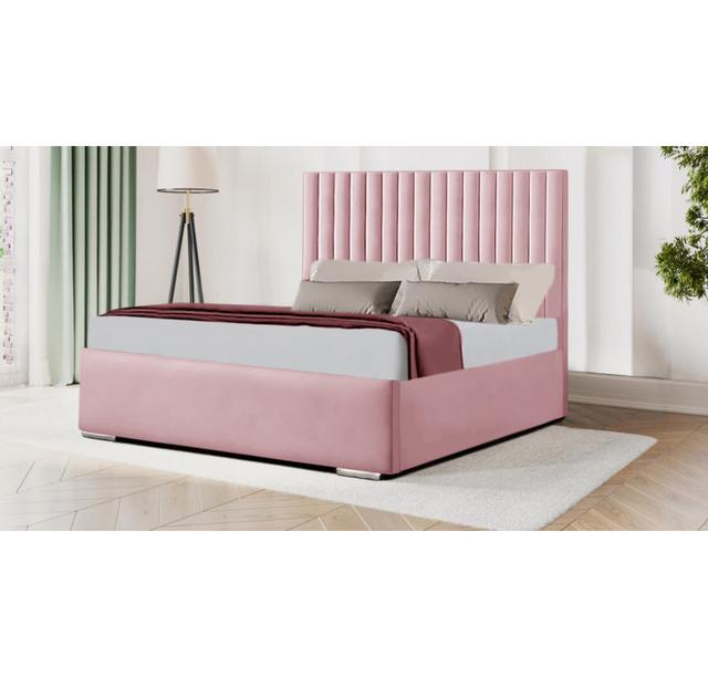 Standard-Bett Lainey ModernMoments Größe: 90 x 190 cm, Farbe: Rosa on Productcaster.