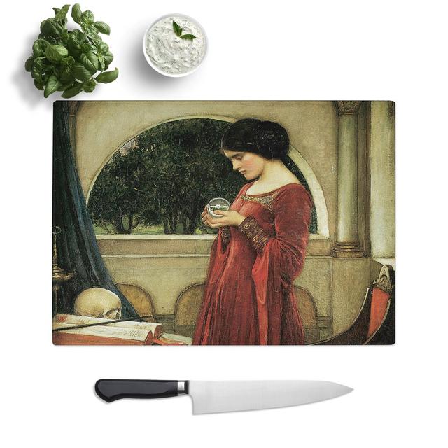 The Crystal Ball by John William Waterhouse Chopping Board East Urban Home Size: 20cm W x 28.5cm L on Productcaster.