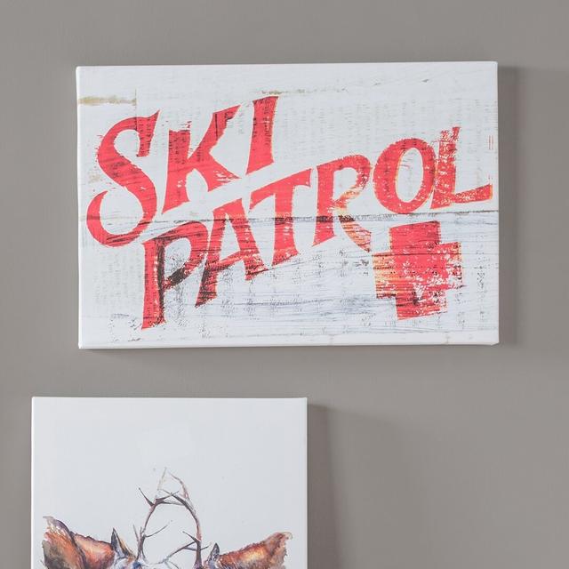 'Ski Patrol' Vintage Typography on Canvas Union Rustic Size: 51cm H x 77cm W on Productcaster.