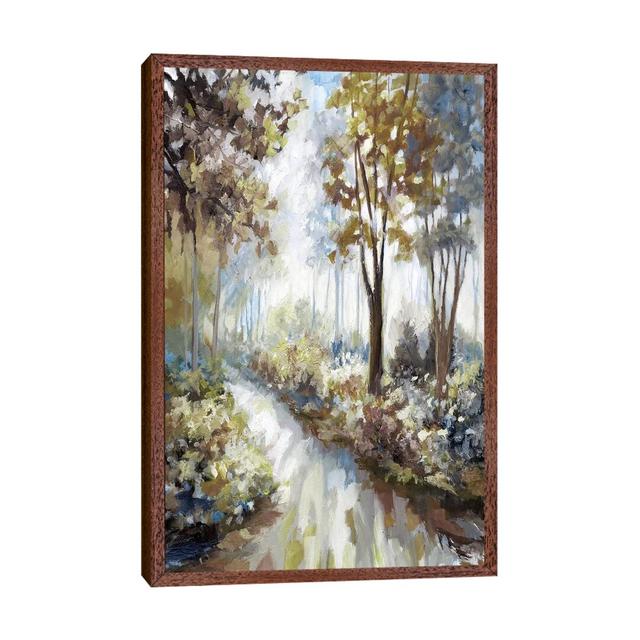 Glenwoods by Nan - Painting on Canvas Alpen Home Size: 101.6cm H x 66.04cm W x 3.81cm D, Format: Classic Brown Wood Framed Canvas on Productcaster.