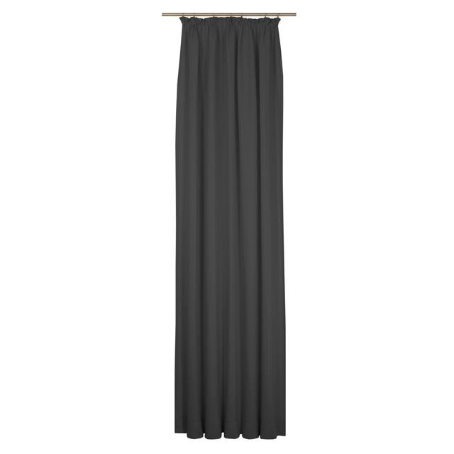 Pearce Pencil Pleat Room Darkening Single Curtain Latitude Run Colour: Black, Size: 255 x 132cm on Productcaster.