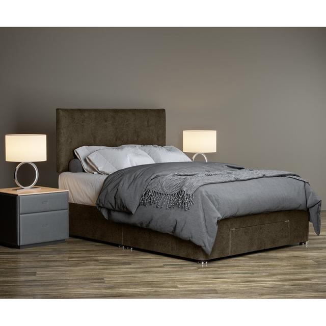 Taliesin Divan Bed Base 17 Stories Colour: Mushroom, Size: Double (4'6) on Productcaster.