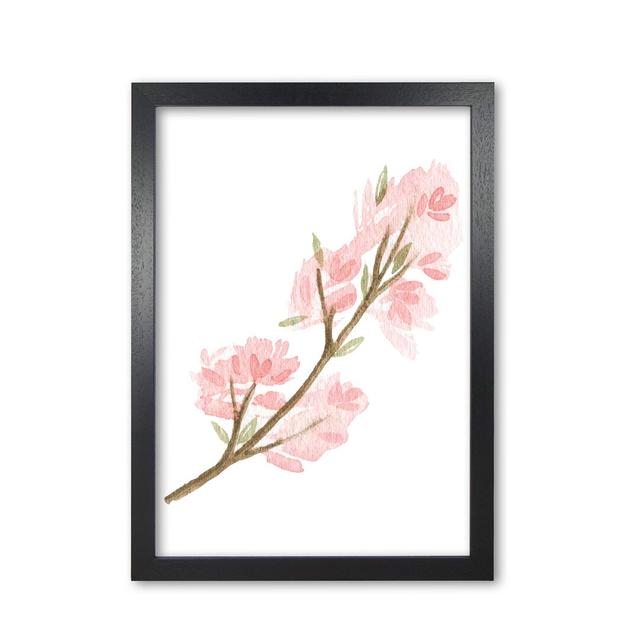 Watercolour Flower 4 - Painting East Urban Home Format: Black Grain Frame, Size: 60 cm H x 42 cm W x 5 cm D on Productcaster.