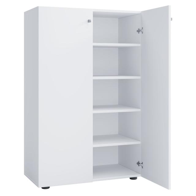 Brayden Studio "Lona XL" shoe cabinet with 5 compartments Brayden Studio Finish: White on Productcaster.