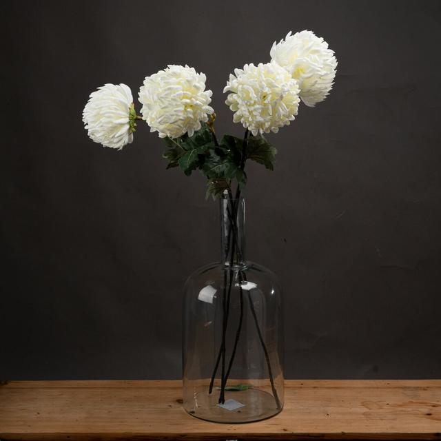 Chrysanthemum Stem (Set of 3) The Recipe Flowers Flowers/Leaves Colour: White on Productcaster.