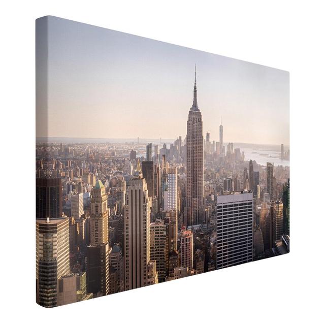 View from the Top of the Rock Art Print on Canvas Ebern Designs Size: 60cm H x 90cm W, Format: 330g/m³ recycled canvas on Productcaster.