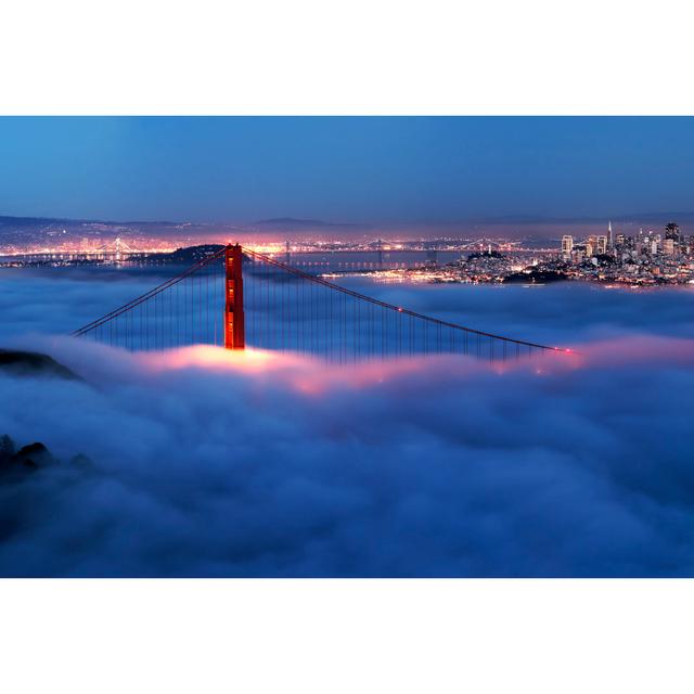 Elspeth Golden Gate Bridge In Clouds by Fcarucci - Print Latitude Run Size: 61cm H x 91cm W x 3.8cm D on Productcaster.