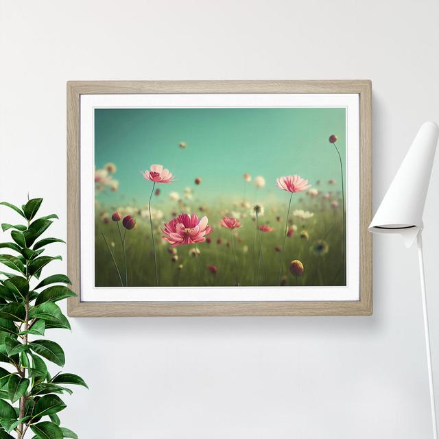 XH1022-9381X Unbeatable Wildflowers Floral - Single Picture Frame Print Marlow Home Co. Frame Colour: Oak Framed, Size: 34cm H x 46cm W x 2cm D on Productcaster.