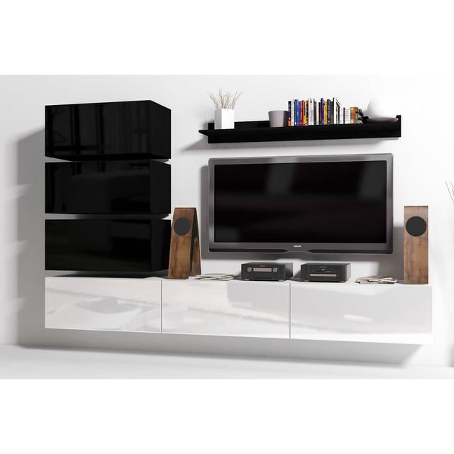 Entertainment Unit for TVs up to 32" Ivy Bronx Colour: Black/White on Productcaster.