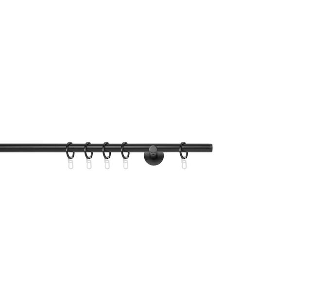 Match 1-Bar Curtain Pole mydeco Size: 2cm H x 180cm W x 6.5cm D, Finish: Black on Productcaster.