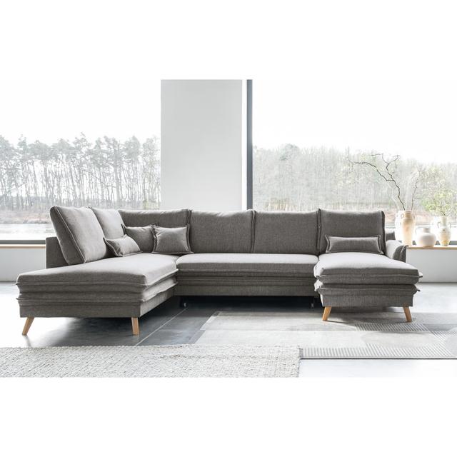 Ecksofa Charming Charlie Limited mit Bettfunktion MiuForm Polsterfarbe: Grau, Ausrichtung: Ausrichtung Links on Productcaster.