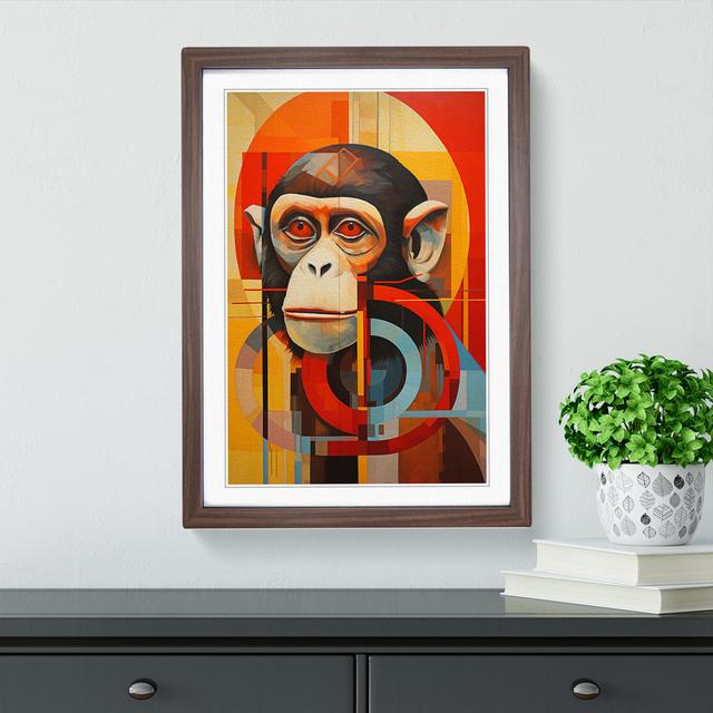 Monkey Constructivism Big Box Art Frame Colour: Walnut , Size: 64cm H x 46cm W x 2cm D on Productcaster.