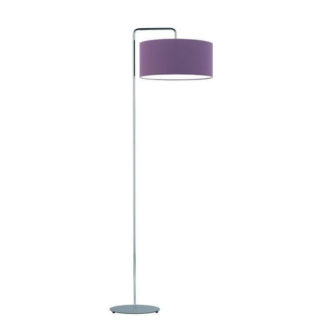 156 cm Stehlampe Janisse 17 Stories Schirmfarbe: Violett, Gestellausführung: Chrom on Productcaster.