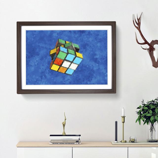 The Rubik Cube - Picture Frame Painting Print East Urban Home Size: 45cm H x 63cm W x 2cm D, Frame Option: Walnut Framed on Productcaster.