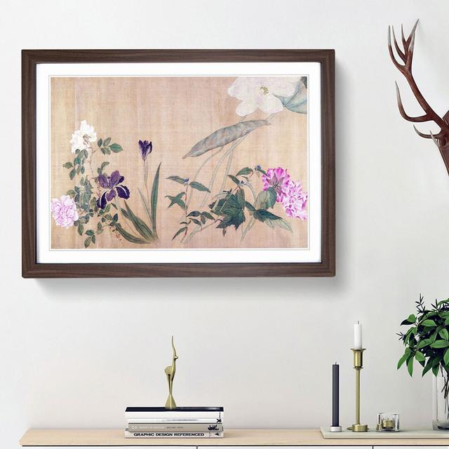 One Hundred Flowers Vol.7 by Yun Shouping - Picture Frame Painting Print East Urban Home Frame Option: Walnut Framed, Size: 48cm H x 65cm W x 2cm D on Productcaster.