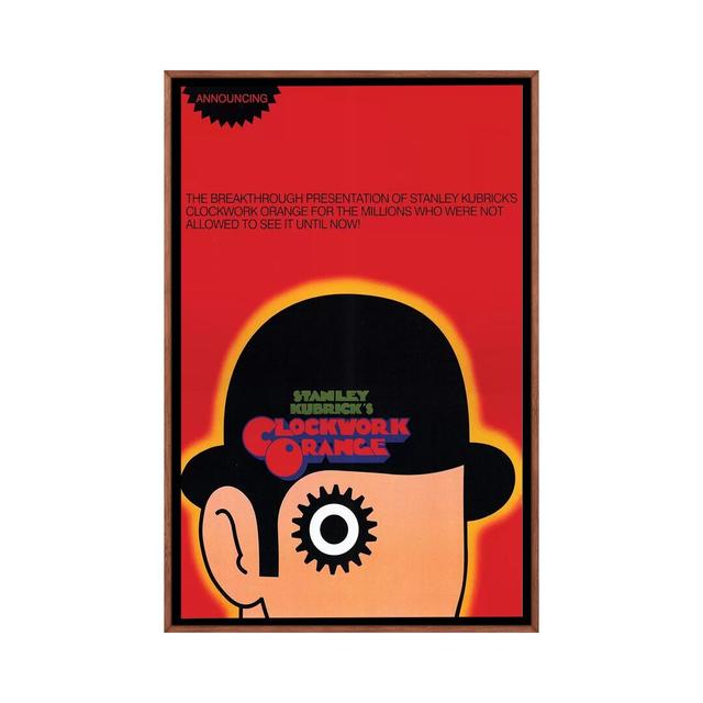 A Clockwork Orange Film Poster by Radio Days - Graphic Art Print on Canvas Latitude Run Size: 101.6cm H x 66.04cm W x 3.81cm D, Format: Classic Brown on Productcaster.