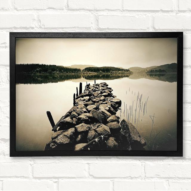 Rock Dock - Closed Corner Frame Art Prints on Wood Latitude Run Size: 59.7cm H x 84.1cm W on Productcaster.