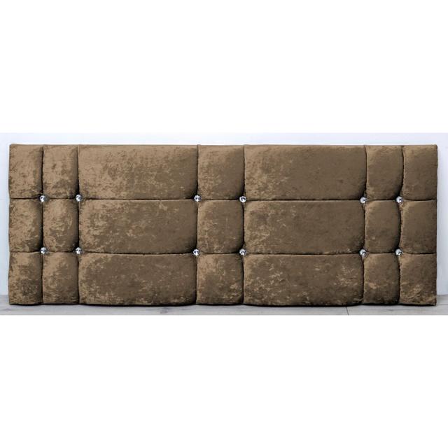 Velasco Upholstered Headboard Rosdorf Park Size: Small Double (4'), Colour: Truffle on Productcaster.