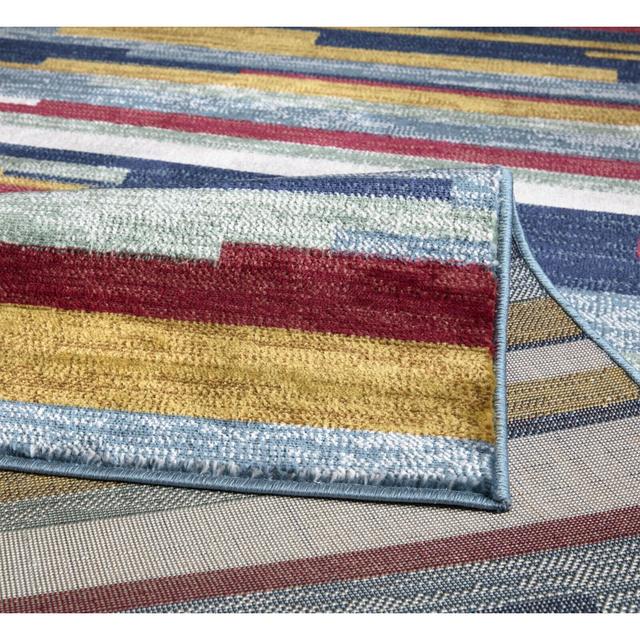 Oneman Striped Machine Woven Blue/Orange/Pink/White Area Rug Natur Pur Rug Size: Rectangle 160 x 230cm on Productcaster.