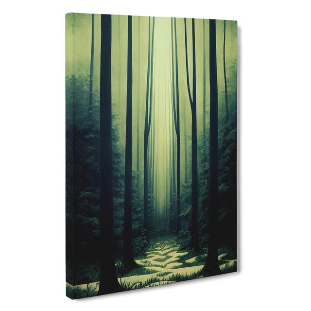 Forest Tunnel - Wrapped Canvas Graphic Art Alpen Home Size: 50cm H x 35cm W x 3cm D on Productcaster.