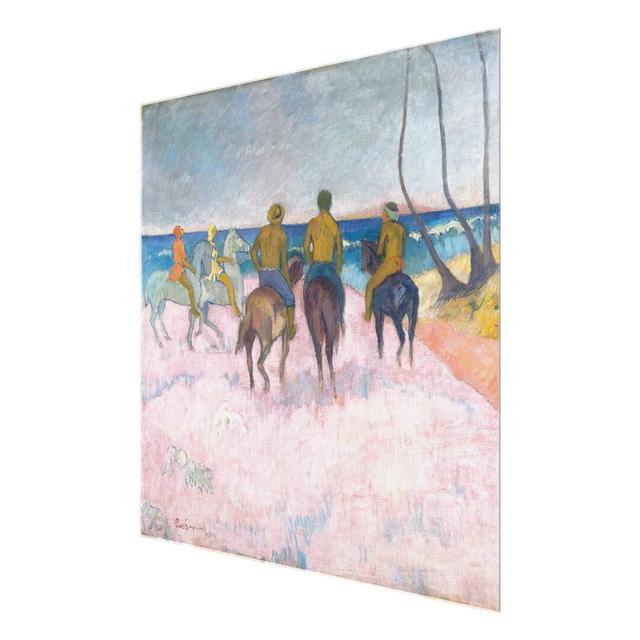 Rider on the Beach'0 by Paul Gauguin - Painting Print on Glass East Urban Home Size: 50 cm H x 50 cm W x 0.4cm D on Productcaster.