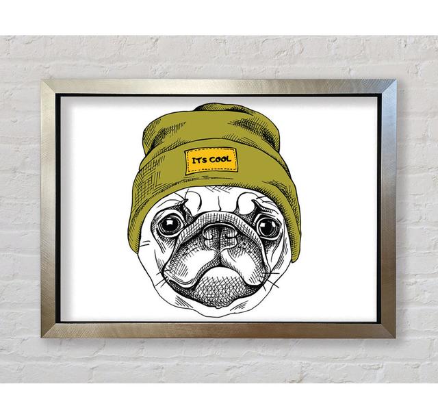 Pug Life Beanie - Single Picture Frame Art Prints Bright Star Size: 100cm H x 141.4cm W x 3.4cm D on Productcaster.