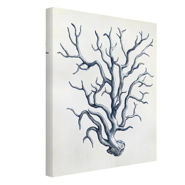 Flotsam in Navy IV Wall Art on Canvas Highland Dunes Format: 260g/m² canvas, Size: 80cm H x 60cm W on Productcaster.