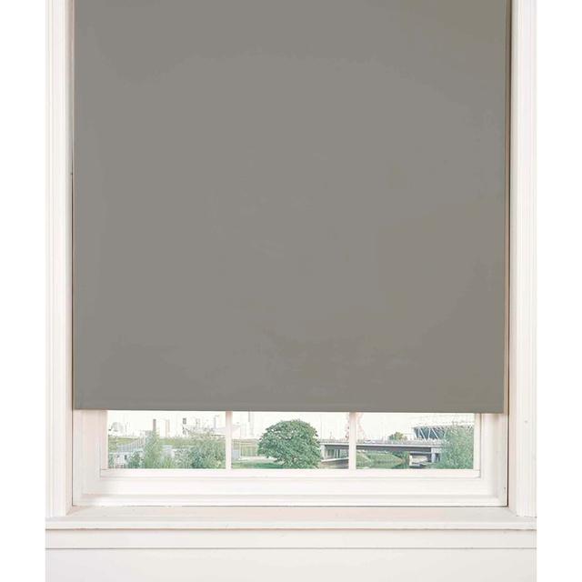 Blackout Roller Blind Zipcode Design Finish: Grey, Size: 165 cm L x 60 cm W on Productcaster.