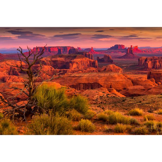 Hunts Mesa Navajo Tribal Majesty Place Near Monument Valley, Arizona, USA - Wrapped Canvas Print Gracie Oaks Size: 30cm H x 46cm W on Productcaster.