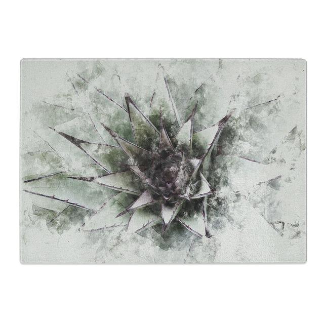 The Succulent Plant Watercolour Chopping Board East Urban Home Size: 28.5cm W x 39cm L on Productcaster.