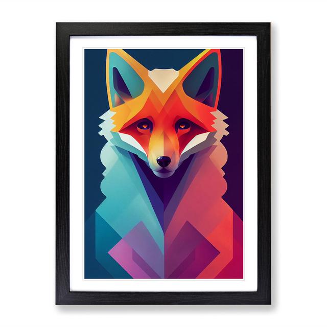 FRM-V0523-1043X Fox Unique Abstract Vol.1 - Single Picture Frame Print Alpen Home Format: Oak Framed, Size: 34cm H x 25cm W x 2cm D on Productcaster.